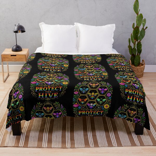 Item preview, Protect The Hive LGBTQ Pride Save The Bees Pollinator Nature designed and sold by DarylPope.