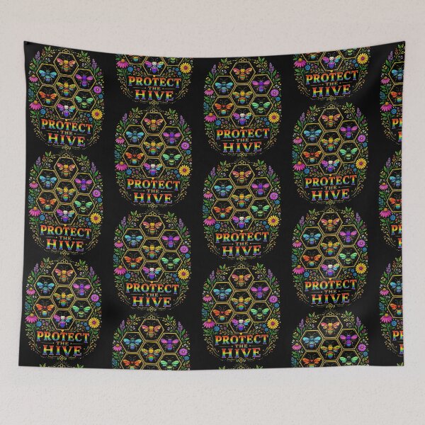 Item preview, Protect The Hive LGBTQ Pride Save The Bees Pollinator Nature designed and sold by DarylPope.