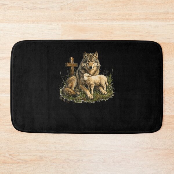 Item preview, The Wolf Will Live with the Lamb Isaiah Christian Faith Bible Verse designed and sold by DarylPope.