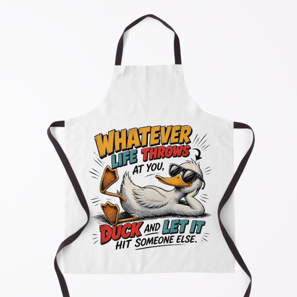 Item preview, Whatever Life Throws Duck Funny Comic Quote designed and sold by Nano-Threads.