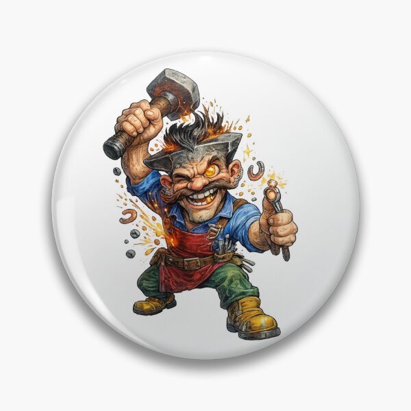 Item preview, Funny Blacksmith Cartoon designed and sold by AlexLineArt.