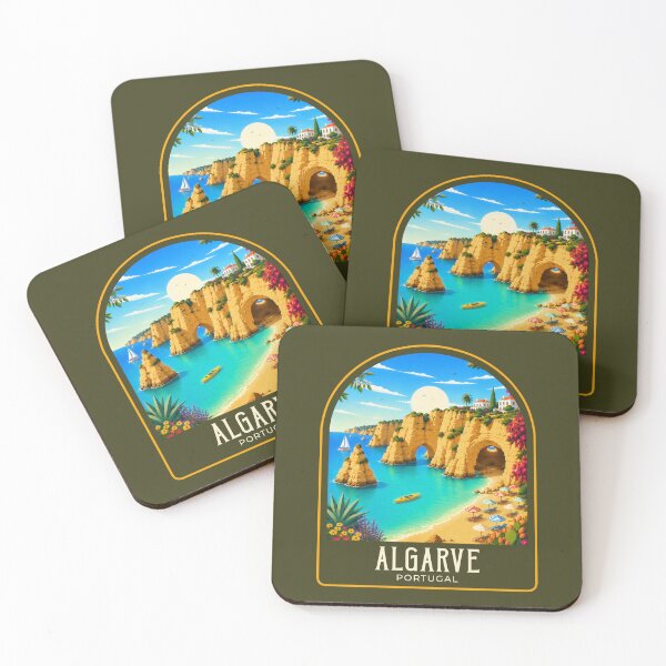 Item preview, Algarve Vintage Travel Illustration designed and sold by HomeLivingCo.
