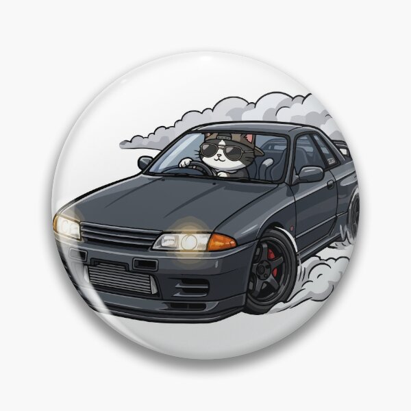 Artikelvorschau, Kawaii Drift Cat GTR R32 JDM Akina Berg entworfen und verkauft von Muri Neko.