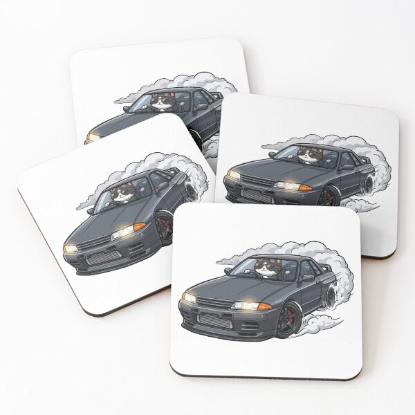 Item preview, Kawaii Drift Cat GTR R32 JDM Akina mountain designed and sold by Muri Neko.