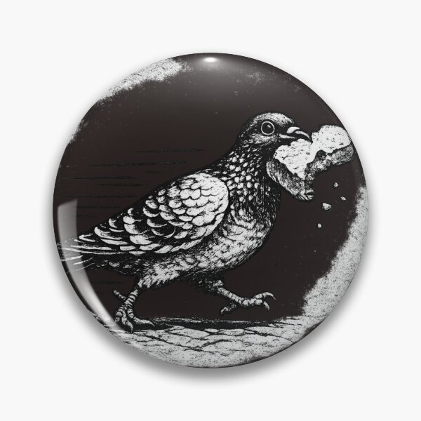Item preview, Bread Thief Pigeon Vintage Illustration designed and sold by azule1.