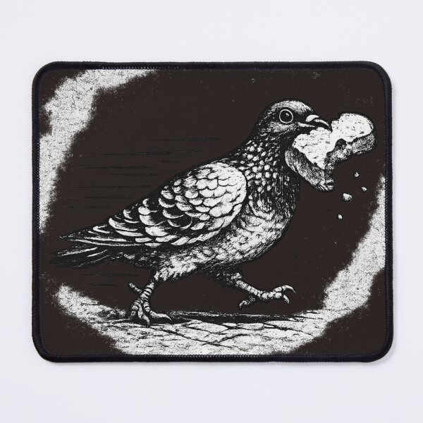 Item preview, Bread Thief Pigeon Vintage Illustration designed and sold by azule1.