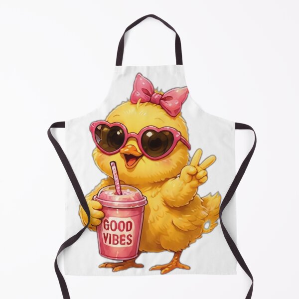 Item preview, Cute Good Vibes Chick with Smoothie designed and sold by DailyDoodlesBySumbul.