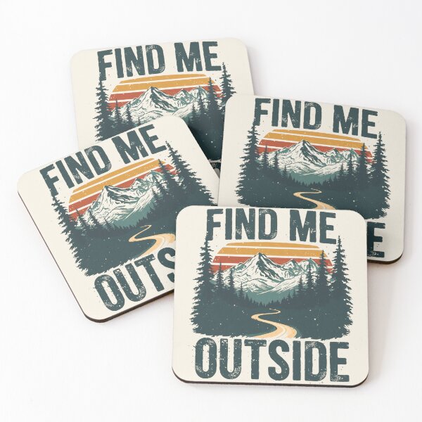 Item preview, Find Me Outside Vintage Mountain Adventure | Hiking Camping Nature Retro T-Shirt designed and sold by Pransis_Diginer_26.