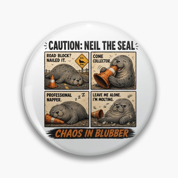 Item preview, neil the seal designed and sold by dianadouri.