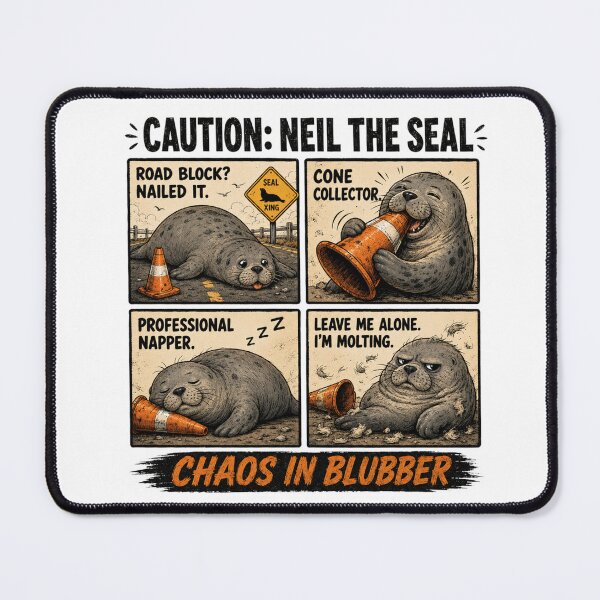 Item preview, neil the seal designed and sold by dianadouri.