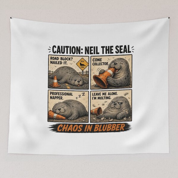 Item preview, neil the seal designed and sold by dianadouri.