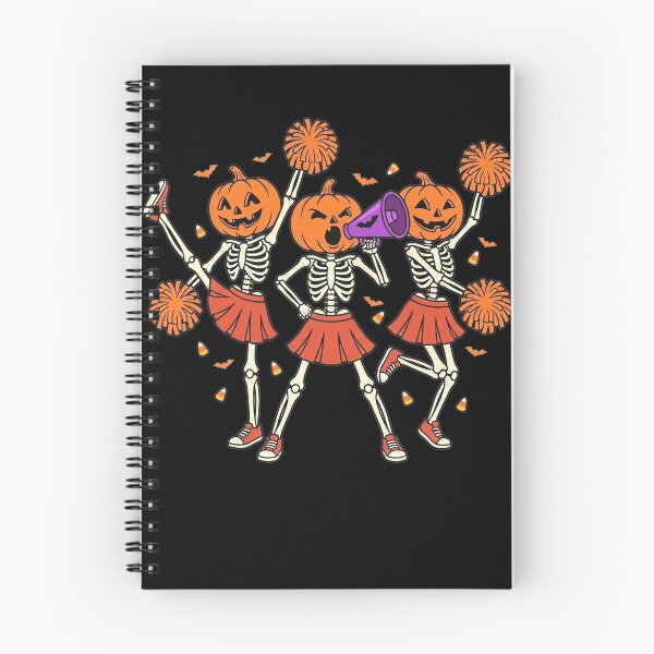 Item preview, Cheer Girl Pumpkin Skeleton Halloween Girls Kids Cheerleader    designed and sold by clothesy7.