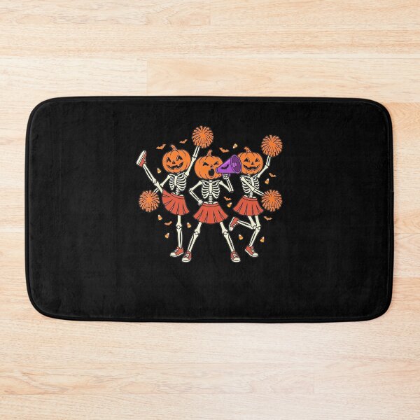 Item preview, Cheer Girl Pumpkin Skeleton Halloween Girls Kids Cheerleader    designed and sold by clothesy7.