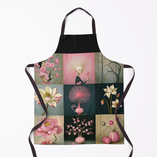 Item preview, Whimsical Pink Botanical — Vintage Folk Art Flowers designed and sold by Creative Nook.