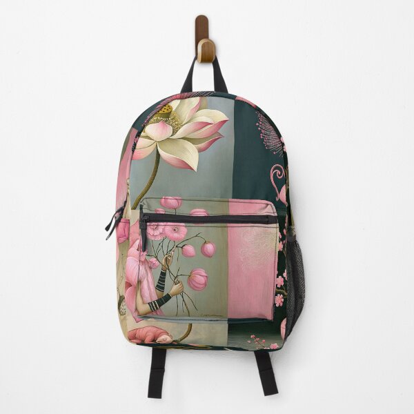 Item preview, Whimsical Pink Botanical — Vintage Folk Art Flowers designed and sold by Creative Nook.