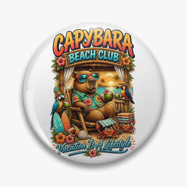 Item preview, Capybara Beach Club Vacation Lifestyle designed and sold by Sovereign Supply Co..