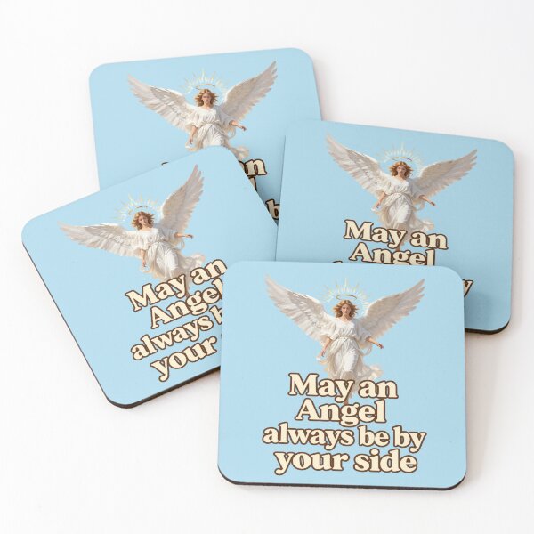 Item preview, Angel Wings Guardian Quote - May an Angel Always Be By Your Side Inspirational Design designed and sold by GoGreenLove.