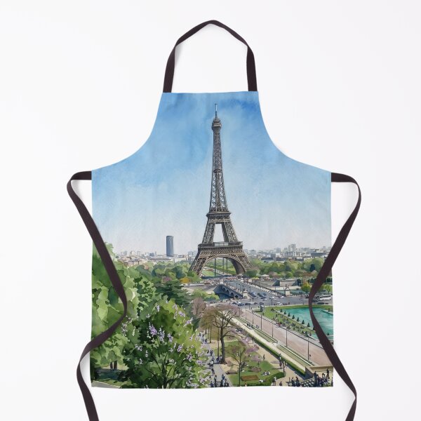 Item preview, Eiffel Tower from Trocadéro — Paris Watercolor Cityscape designed and sold by M.ALK.Watercolor.