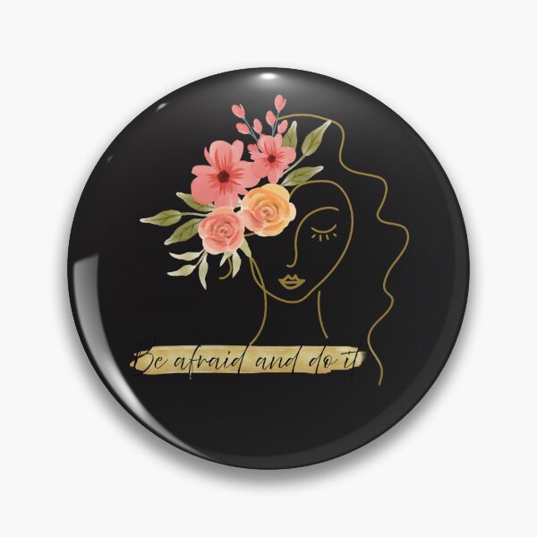 Item preview, Be Afraid and Do It - Floral Line Art Woman designed and sold by SeJaa.