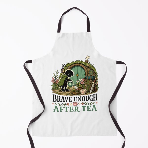 Item preview, Brave Enough After Tea Cute Fantasy Halfling Garden designed and sold by Fenay Designs.