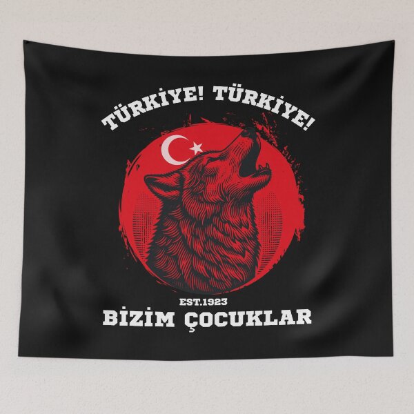 Item preview, Türkiye Football T-Shirt | Biz Büyük Türkiyeyiz | Grey Wolf Football Fan Graphic Tee designed and sold by WildTrace.