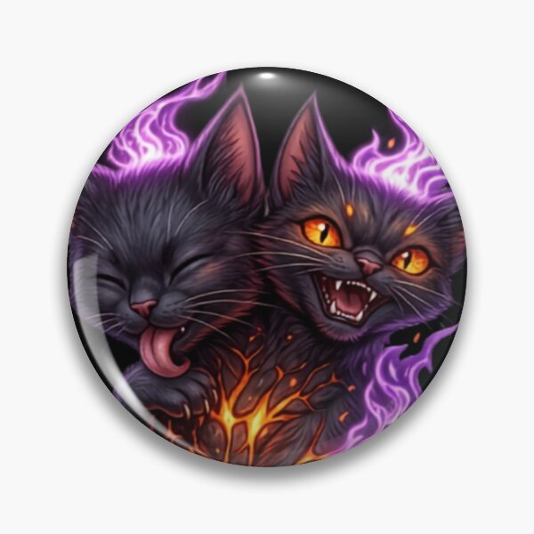 Item preview, Kaori’s Shadow Experiment – Two‑Headed Flame Cat  カオリの影の実験 – 双頭の炎猫 designed and sold by dragon580 // Waaa… the killer shark ran away.
