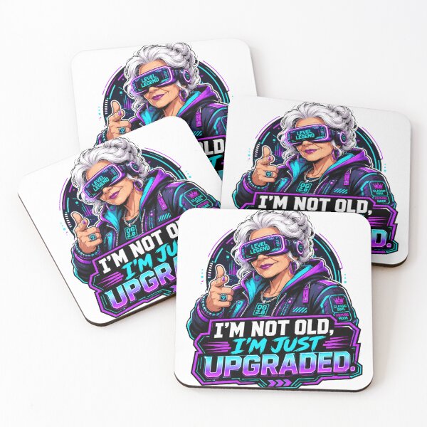 Item preview, I’m Not Old, I’m Just Upgraded – Cyberpunk Grandma designed and sold by Quirky Gaps.
