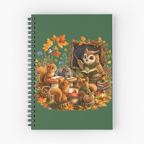 Item preview, Squirrel School Watercolor Illustration – Woodland Classroom Storybook Animal Art designed and sold by MagicMakerPh.