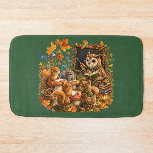 Item preview, Squirrel School Watercolor Illustration – Woodland Classroom Storybook Animal Art designed and sold by MagicMakerPh.