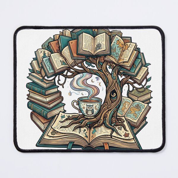 Item preview, Magical Book Tree | Fantasy Book Lover Design | Dark Academia | Cozy Reader Gift | Literary Nature Art designed and sold by TheDigitalArtisianHub.