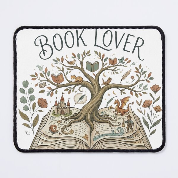 Item preview, Book Lover Fantasy Tree | Magical Reading Illustration | Bookworm Gift | Literary Cottagecore Design designed and sold by TheDigitalArtisianHub.