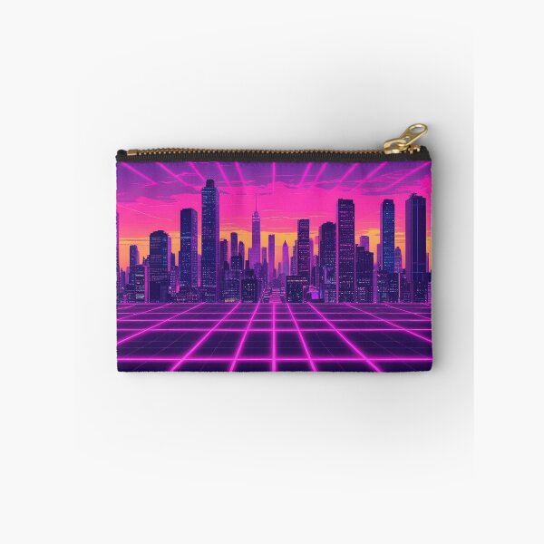 Item preview, Synthwave Retro City Skyline Neon Art designed and sold by AEVORI.