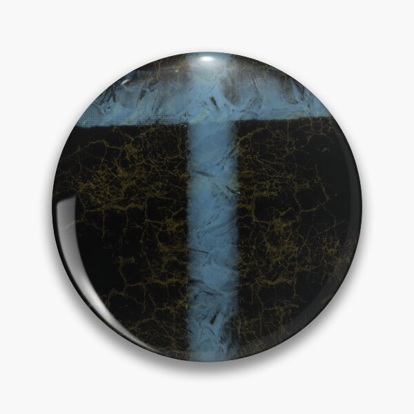 Item preview, Hand-Drawn Christian Cross | Ice Blue & Golden Faith Art designed and sold by wesluc.