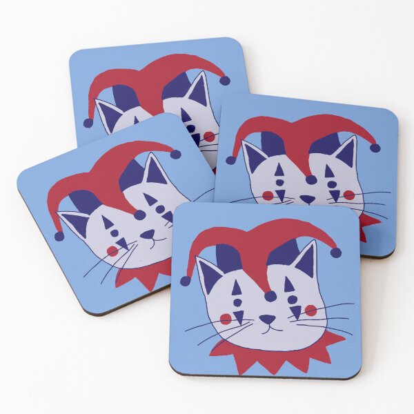 Item preview, Red and Blue Jester Cat designed and sold by lixiezil.