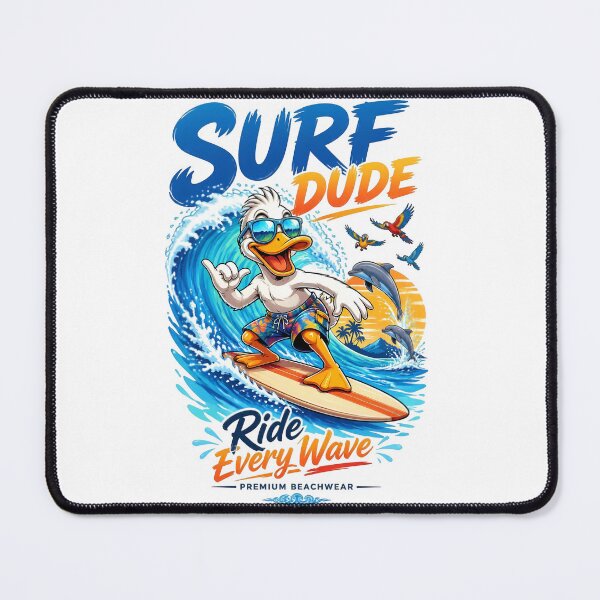 Item preview, Surf Dude Duck Riding Wave designed and sold by Sovereign Supply Co..