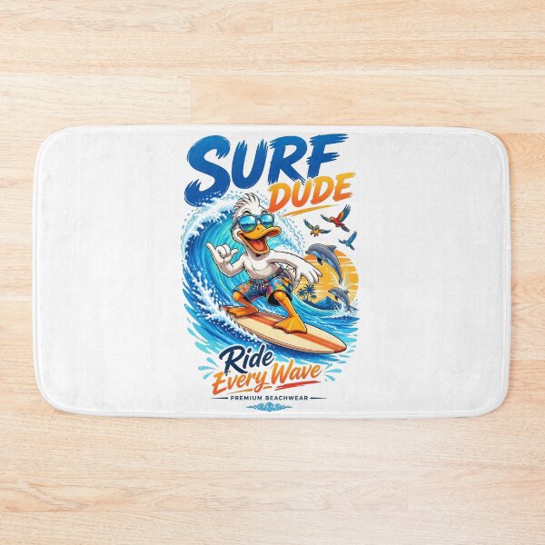 Item preview, Surf Dude Duck Riding Wave designed and sold by Sovereign Supply Co..
