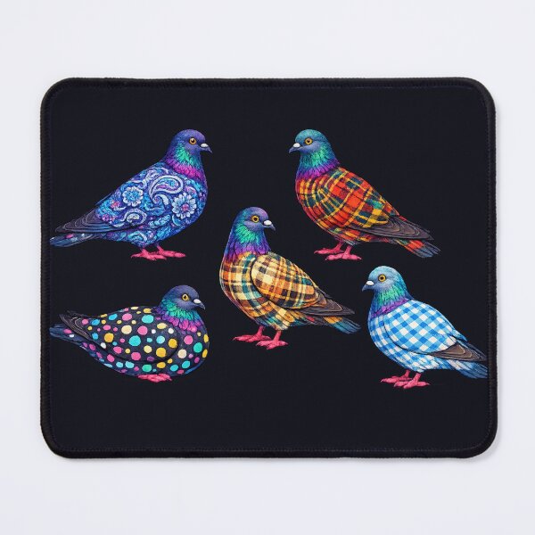 Item preview, Colorful Patterned Pigeons Art designed and sold by azule1.