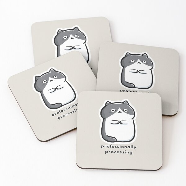 Item preview, Professionally Processing - Funny Cat Meme Corporate Art designed and sold by StoryVibes.