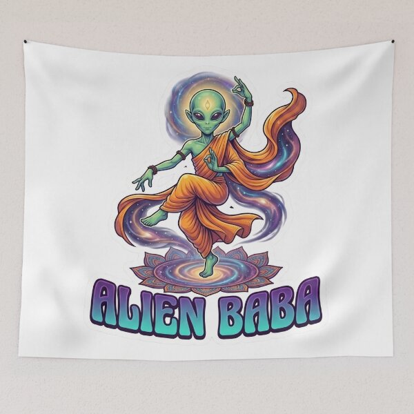 Item preview, Alien Baba Cosmic Dance Sticker designed and sold by krazzyremo.