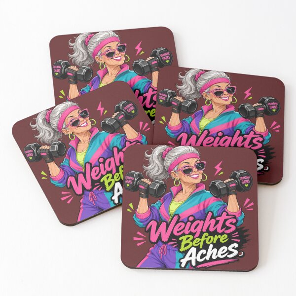 Item preview, Weights Before Aches – Funny Fitness Grandma designed and sold by Quirky Gaps.