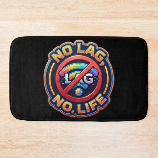 Item preview, No Lag No Life Gamer Badge – Funny Anti Lag Gaming Wifi Signal Design designed and sold by MartBook.