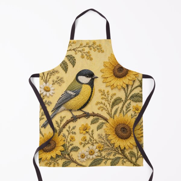 Item preview, Great Tit Sunflowers Botanical designed and sold by HavuNordicShop.
