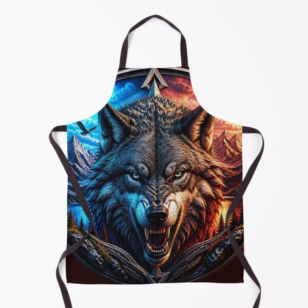 Item preview, Dual Nature Alpha Wolf Compass designed and sold by AgnesB77.