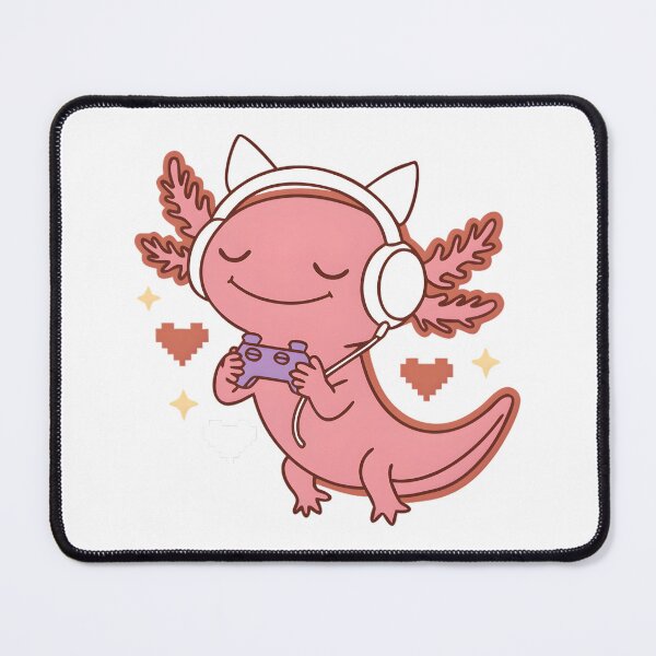 Item preview, Cute Cozy Gaming Axolotl Kawaii Gamer Art designed and sold by PixelThrive.