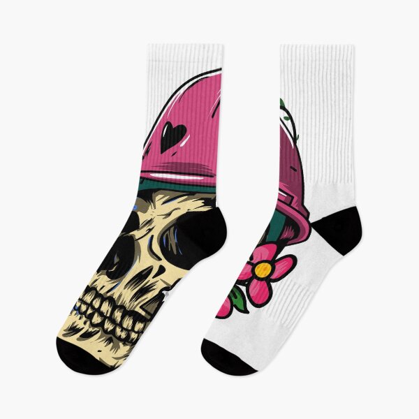 Item preview, Skull with flower designed and sold by NovalID.