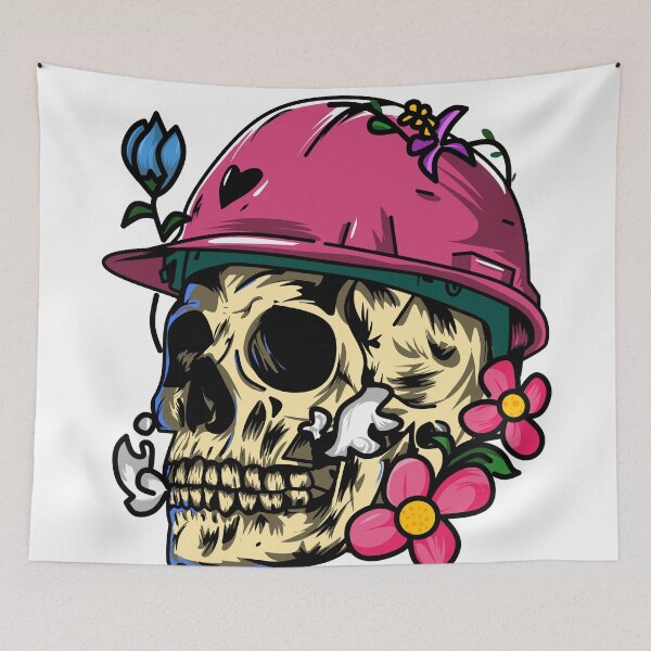 Item preview, Skull with flower designed and sold by NovalID.