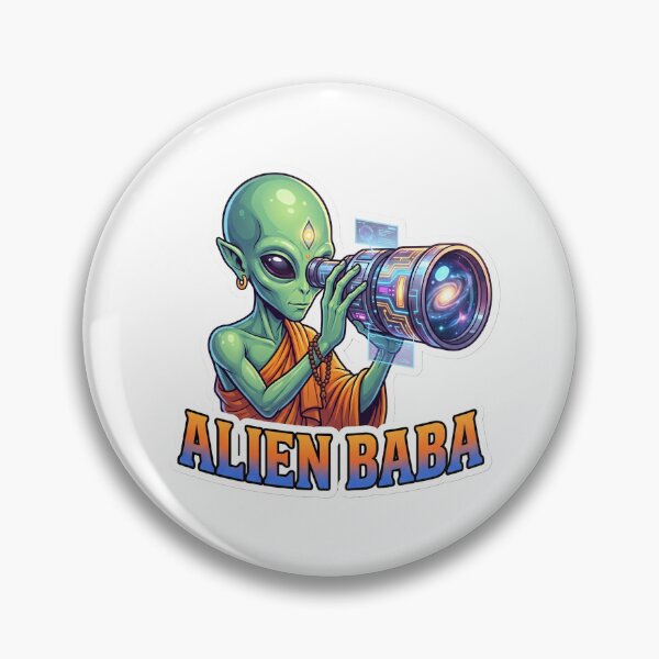 Item preview, Alien Baba Star Gazer Sticker designed and sold by krazzyremo.