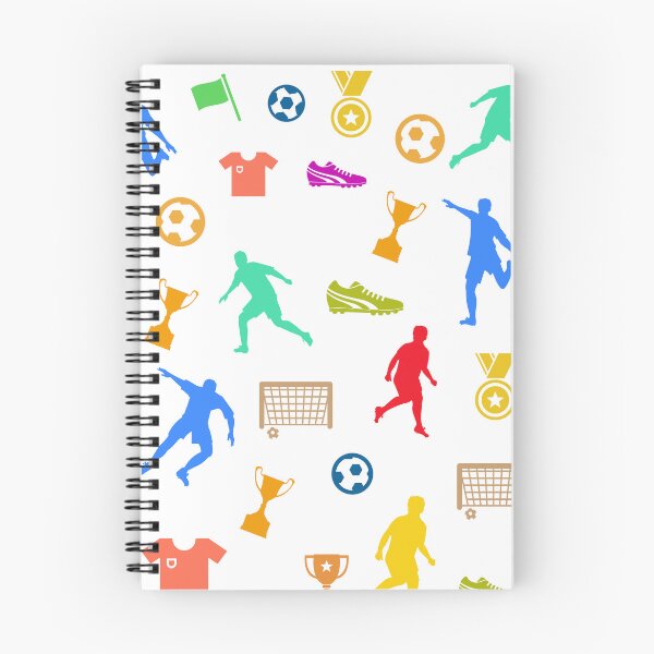 Item preview, Colorful Soccer Icons Pattern | Football Player Silhouettes, Trophy & Ball Seamless Sports Design designed and sold by Faisal Shah.
