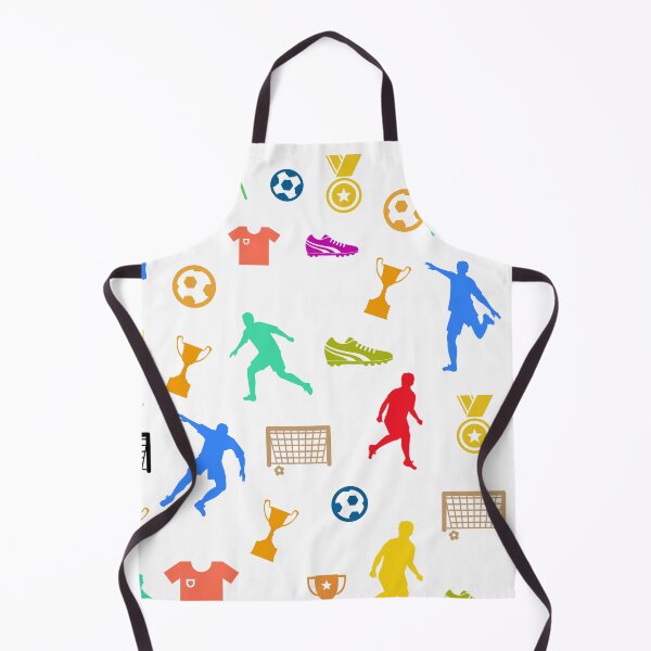 Item preview, Colorful Soccer Icons Pattern | Football Player Silhouettes, Trophy & Ball Seamless Sports Design designed and sold by Faisal Shah.