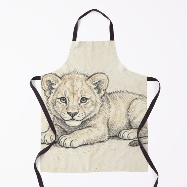 Item preview, Lion Cub Pencil Sketch Drawing designed and sold by LCPcreations.